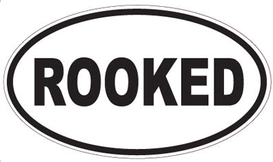 ROOKED - Oval Sticker