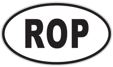 ROP - 3 Letter Initials Oval Sticker