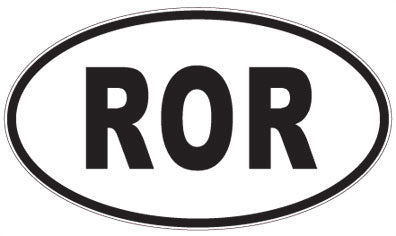 ROR - 3 Letter Initials Oval Sticker