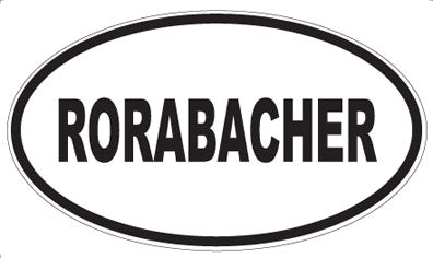RORABACHER - Oval Magnet