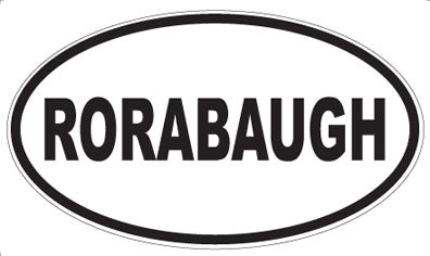 RORABAUGH - Oval Sticker