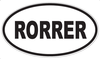 RORRER - Oval Sticker