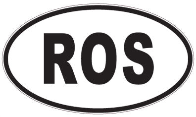 ROS - 3 Letter Initials Oval Sticker