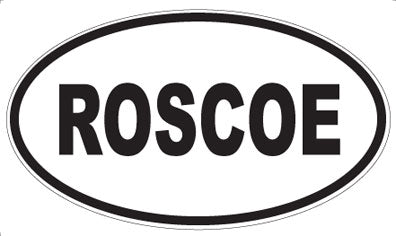 ROSCOE - Oval Sticker