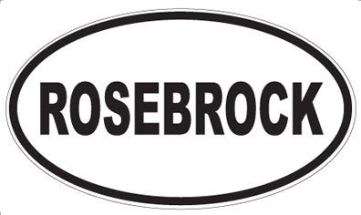 ROSEBROCK - Oval Sticker