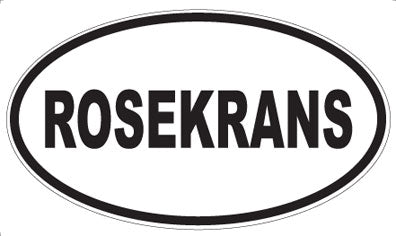 ROSEKRANS - Oval Sticker
