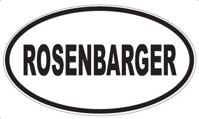 ROSENBARGER - Oval Sticker