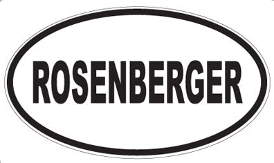 ROSENBERGER - Oval Sticker