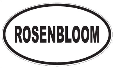 ROSENBLOOM - Oval Magnet