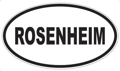 ROSENHEIM - Oval Sticker