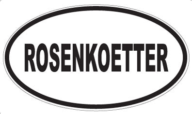 ROSENKOETTER - Oval Sticker