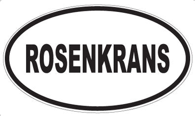 ROSENKRANS - Oval Magnet