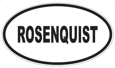 ROSENQUIST - Oval Magnet