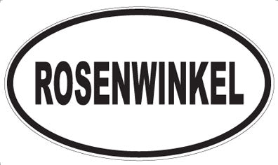 ROSENWINKEL - Oval Sticker
