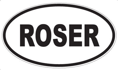 ROSER - Oval Sticker
