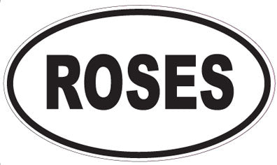 ROSES - Oval Sticker