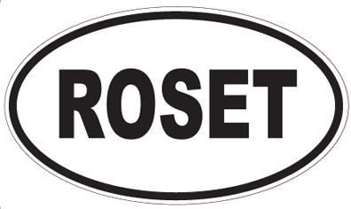 ROSET - Oval Sticker