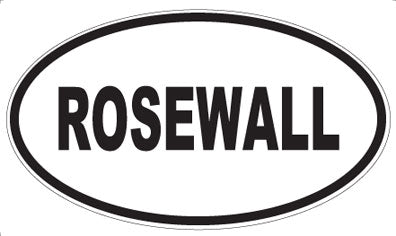 ROSEWALL - Oval Sticker
