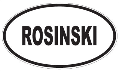 ROSINSKI - Oval Magnet