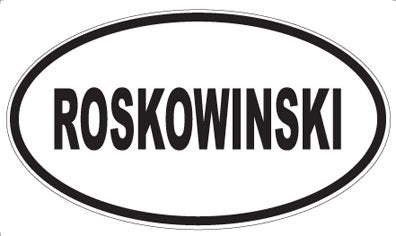 ROSKOWINSKI - Oval Sticker