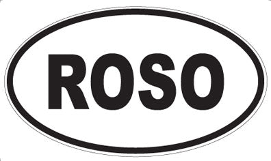 ROSO - Oval Sticker