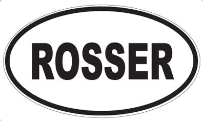 ROSSER - Oval Sticker