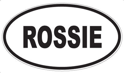 ROSSIE - Oval Sticker