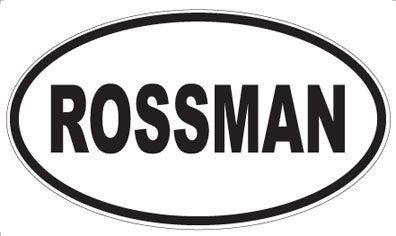 ROSSMAN - Oval Sticker