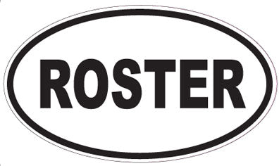 ROSTER - Oval Sticker