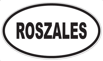 ROSZALES - Oval Magnet
