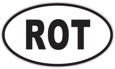 ROT - 3 Letter Initials Oval Sticker