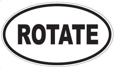 ROTATE - Oval Sticker