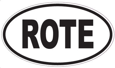 ROTE - Oval Sticker