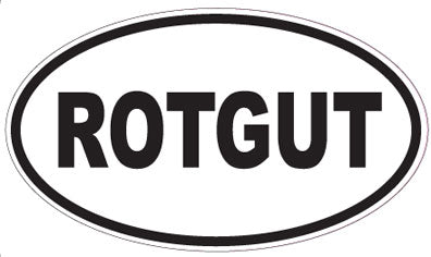 ROTGUT - Oval Sticker
