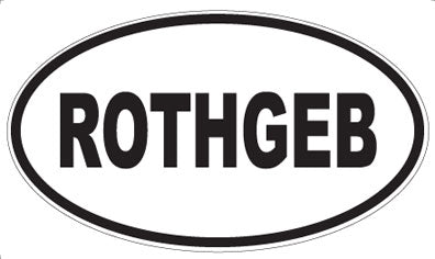 ROTHGEB - Oval Magnet