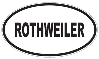 ROTHWEILER - Oval Sticker