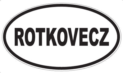ROTKOVECZ - Oval Magnet