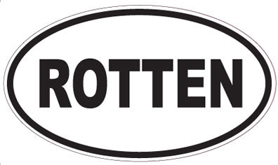 ROTTEN - Oval Sticker