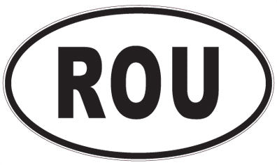 ROU - 3 Letter Initials Oval Sticker
