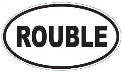 ROUBLE - Oval Sticker