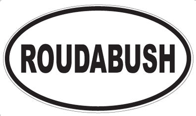 ROUDABUSH - Oval Sticker