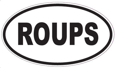 ROUPS - Oval Magnet