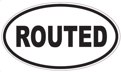 ROUTED - Oval Sticker