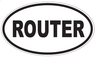 ROUTER - Oval Sticker