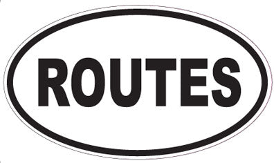 ROUTES - Oval Sticker