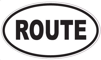 ROUTE - Oval Magnet