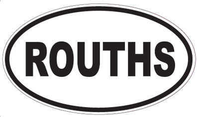 ROUTHS - Oval Sticker