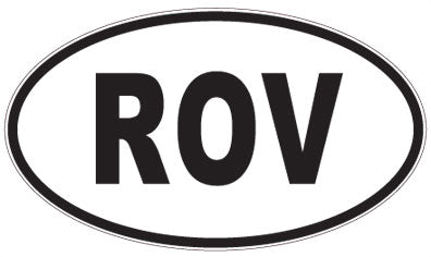 ROV - 3 Letter Initials Oval Sticker