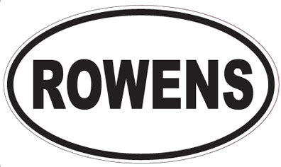 ROWENS - Oval Sticker