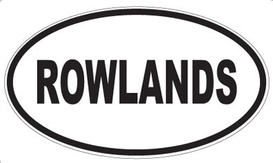 ROWLANDS - Oval Sticker